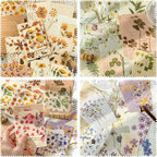 120 Pcs Floral Textured Scrapbook Paper Junk Journal Supplies Stationery | 4 by Unknown
