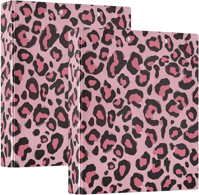 Pink Cheetah Round Ring Binders 1.5 Inch Pastel Leopard Cute Marine Sea Wave 3 - Image 8