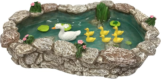 GlitZGlam Duck Pond -Mother and Ducklings! A Miniature Duck Pond - Image 3