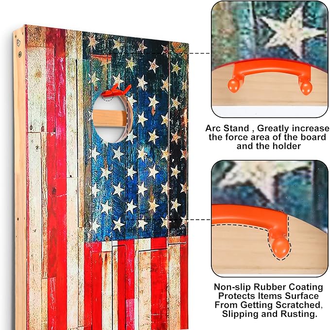 AHOWPD Cornhole Boards Hanger, Cornhole Accessories Wall Mount, Cornhole Board - Image 3