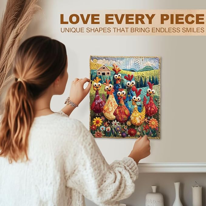 Chicken Puzzles Funny Hen Rooster Rainbow Farm Animals Puzzle Adults Gifts - Image 6