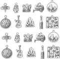DanLingJewelry 100Pcs 10 Styles Retro Camp Charms Camp Sign Fire Guitar by DanLingJewelry