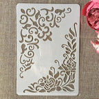 TIAMECH A4 Reusable Vintage Floral Edge Stencil - Image 3