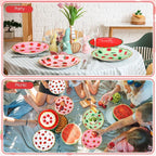 Funnymoom 60 Pcs Strawberry Party Plates Berry First Birthday Disposable Flower - Image 5