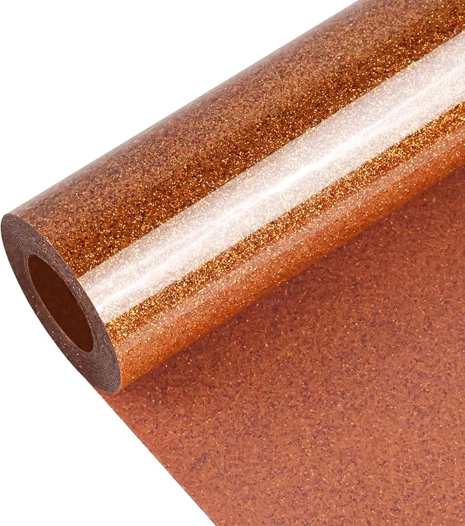 Bronze Glitter Heat Transfer Vinyl, Glitter Iron-On by Unknown