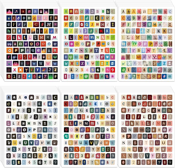5216Pcs Magazine Letter Stickers by Gretion