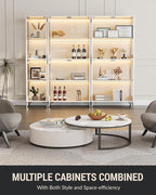 Glass Display Cabinet, 4-Tier Curio Cabinet, Adjustable Shelves, 000 Color - Image 8