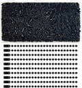 300Pcs Stainless Steel Ball Chain Set, 2.4mm Bead Chains 10 Colors 3.9 Inch by ELANE