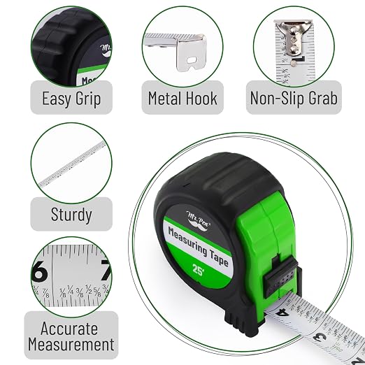 Mr. Pen- Retractable Tape Measure 25 ft, Easy Read | Steel Retractable - Image 4