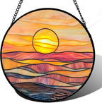 Stained Glass Window Hanging, and Mom 6.3x6.3 in by HWRHTR
