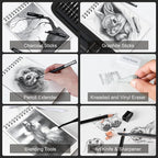 HIFORNY 42 PCS Drawing Set, Sketching Kit - Image 5