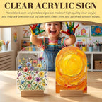 Bercoor 15 Pack 4x6 Inch Blank Clear Arch Acrylic Sign - Image 5