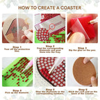 Temlum 6 Pcs Diamond Painting Coasters - Image 3
