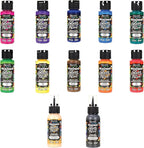 DecoArt Stained Glass Acrylic Paint Combo Set – 10 Colors + 2 Liquid by DecoArtAcrylicPaintCraftSupplies