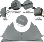Bstorify 10 x 10 Inches Scrapbook Album 70 Pages Grey Thick Kraft Paper Corner - Image 3