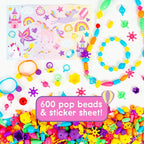 Just My Style Make & Believe Unicorn Pop Beads, 500+ Snap-Together, Bead Kit - Image 2