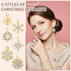 Landical 50 Pcs Winter Snowflake Charms - Image 3