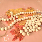 240PCS Natural Round Wooden Beads - Image 2
