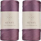Sensy Premium 2 Pack of 2mm 251 Yards Polyester Rope 100% Polypropylene Cord by SSENSY