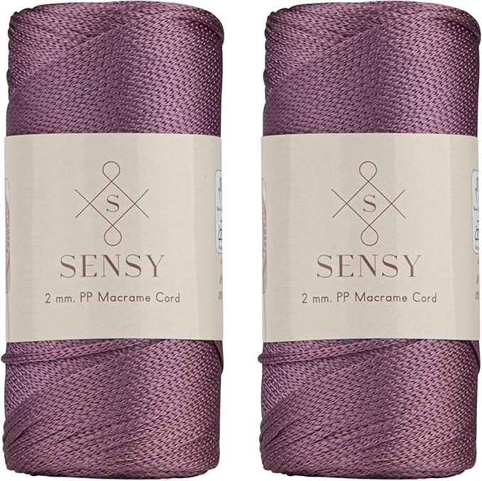 Sensy Premium 2 Pack of 2mm 251 Yards Polyester Rope 100% Polypropylene Cord by SSENSY