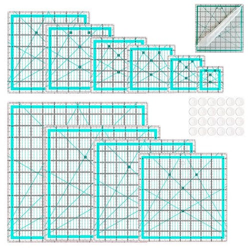 10 Quilting Rulers Square, Quilting Square Ruler Set Quilting Templates by ZICALSO