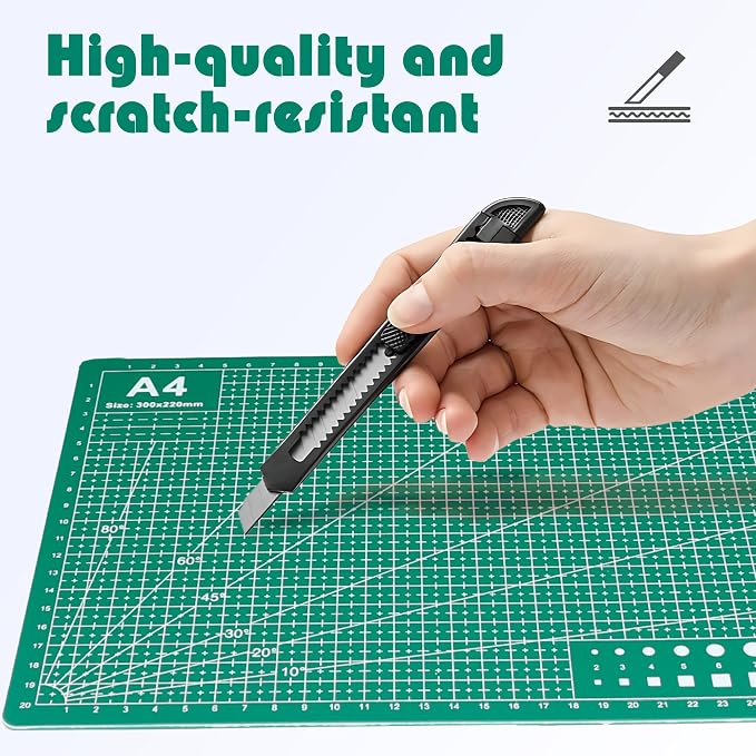 2 Packs Cutting Mats, A4 12'' x 9'' Double Sided Cutting Mat, Non-Slip 5 Layers - Image 4