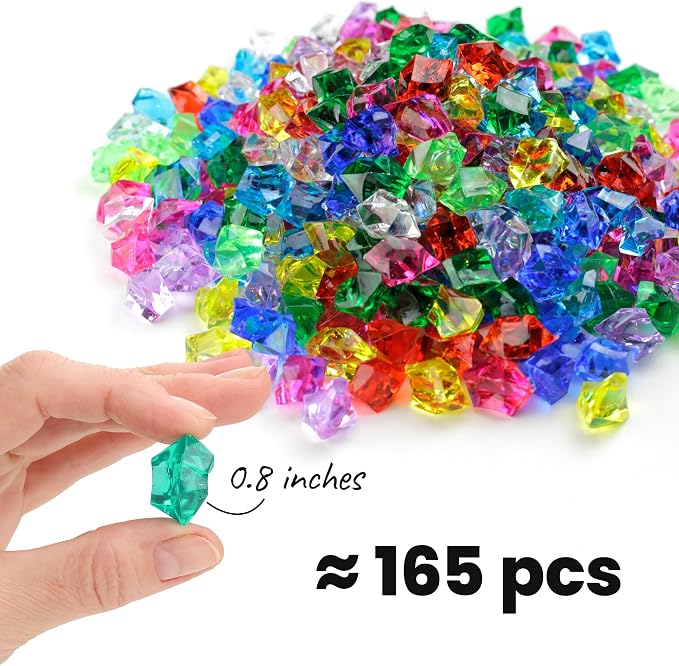 Fake Ice - Gemstones and Crystals - Pack of 165 pcs Vase Filler - Jewels - Image 2