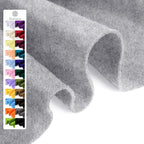 Gray Soft Felt Fabric Sheet 36" x 36", 1.6mm Thick, Premium Craft Felt by Grainear