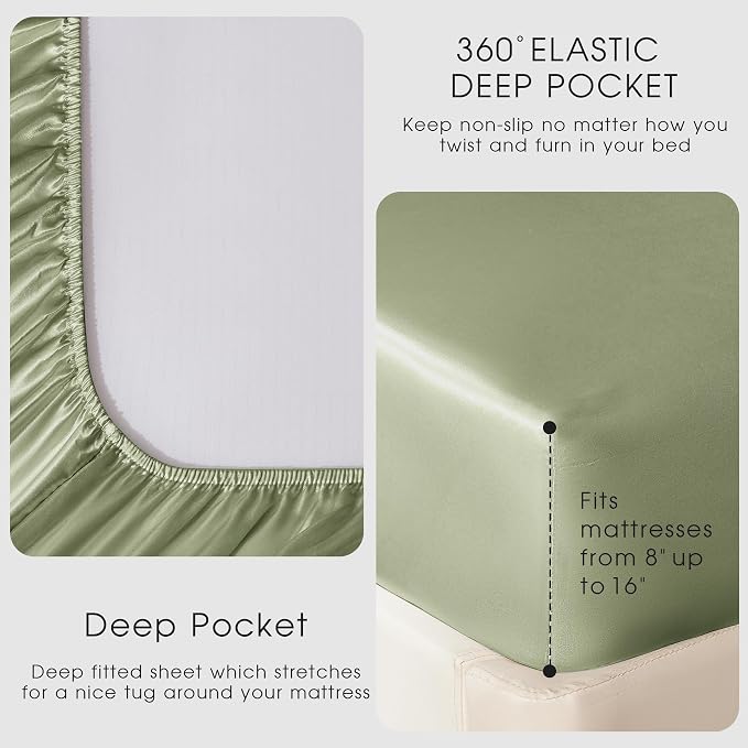 FreshCulture Satin Sheets Full Size - Image 4