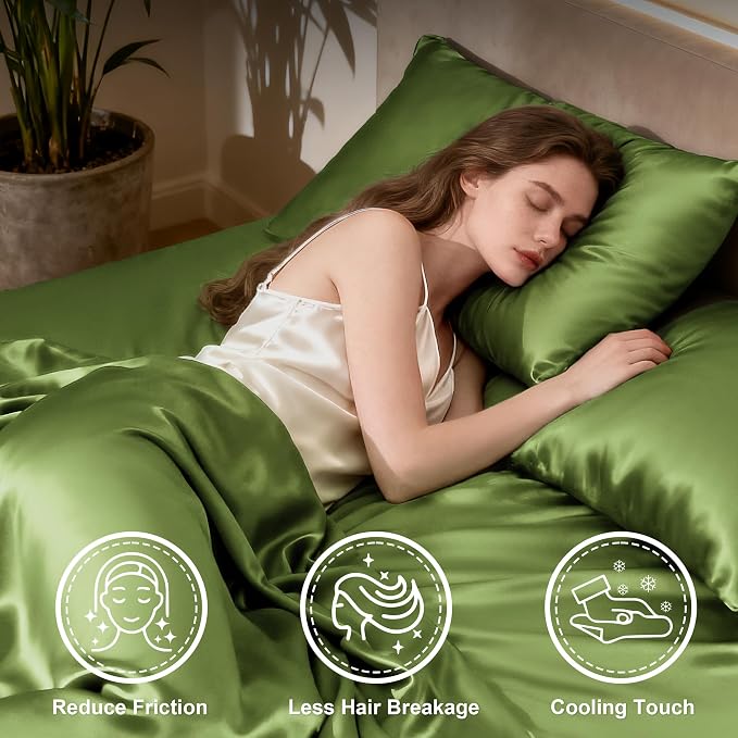 Love's cabin Full Size Satin Sheet Sets - Image 3