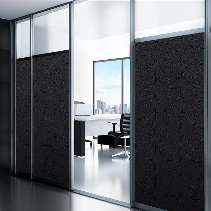 Coavas Blackout Window Privacy Film, Frosted Glass Static Cling, Decorative - Image 7