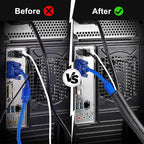 1/8” Cable Management Loom Wrap Sleeve Cord Wire Hider Organizer Covers | - Image 4