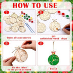 Cinnvoice 60 Pcs Wood Christmas Crafts - Image 3