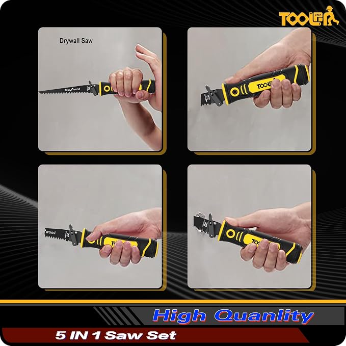 5-In-1 Multi Blades Hand Saw, 6 Inch Double Edges Japanese Pull, DrywallSaw - Image 5