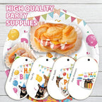 96Pcs Chihuahua Birthday Party Decoration Let's Pawty Plates and Napkins Puppy - Image 6
