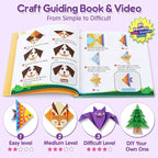 Mocoosy 320 Sheets Origami Kit for Kids Ages 5-8 9-12, Folding Paper Set - Image 4