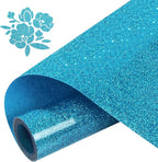 Glitter Heat Transfer Vinyl Rolls 12" x 5FT Sky Blue by Unknown