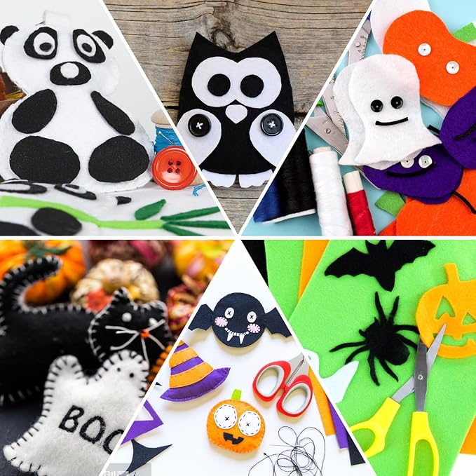 12 Pieces Black Felt Fabric, 8 X 12 Inch Stiff Felt Sheets - Image 5