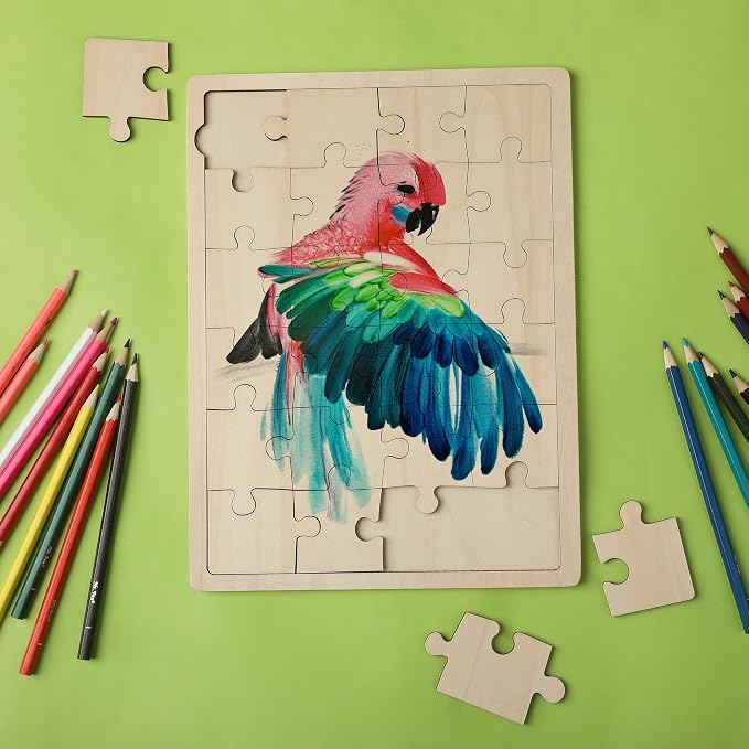 Mr. Pen- Blank Wooden Puzzle, 24 Pieces, 11.8" x 8.8" | Wooden Blank Puzzles to - Image 6