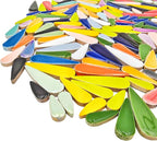 1.1lb Ceramic Mosaic Tiles, Mixed Colour Ceramic Mosaic Pieces - Image 4