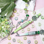 60Pcs Large Hole Beads Spacer Beads Light Green Assorted European Craft Big - Image 3