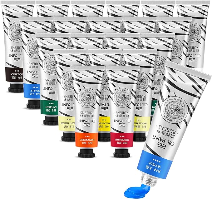 Paul Rubens Oil Paint, 40 Colors*50ml LargeTubes, Professional Oil Based Paint - Image 9