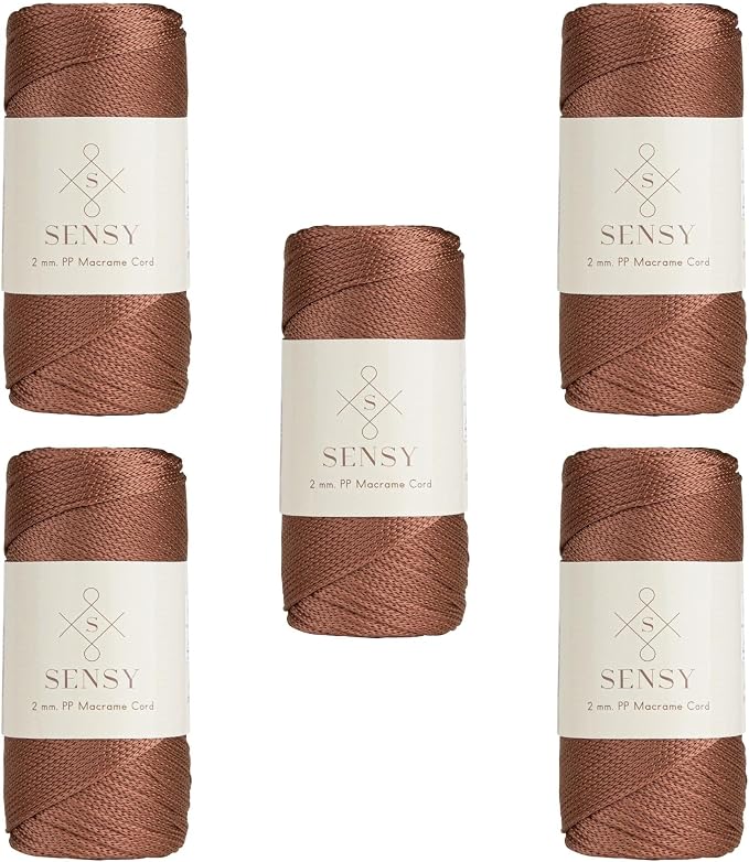 5 Skeins of Sensy Premium 2mm 251 Yards Polyester Rope 100% Polypropylene Cord by SSENSY