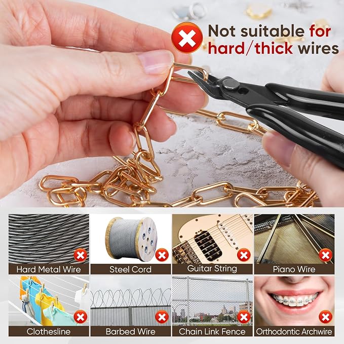 5 Inch Flush Cutters, 1 Pack Micro Wire Cutters, Sharp Zip Tie Cutter, - Image 7