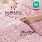 Wemore Fleece Weighted Blanket for Adults, Dual Sided Cozy Soft Sherpa Heavy - Image 3