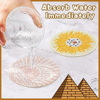 UPINS 8Pcs Boho Diamond Art Painting Coasters - Image 5