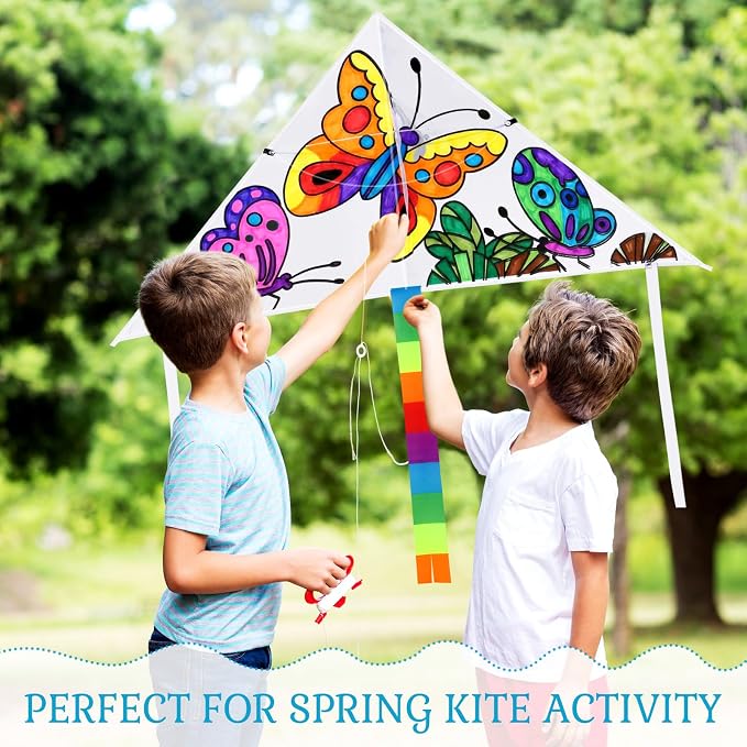 Libima 30 Pack Large Kites for Kids and Adults Bulk 39.4 Inch DIY Making Kit - Image 7