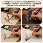 Zeadylaris Wood Burning Kit for Beginner- 81Pcs All-in-One Wood Burning Tool - Image 4