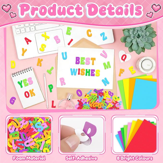 Letter Stickers, 3D Self-Adhesive Alphabet Stickers - Image 3