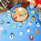 Augshy 64 Pcs Winter Resin Charms, Christmas Snowflake Snowman Pendants | - Image 3